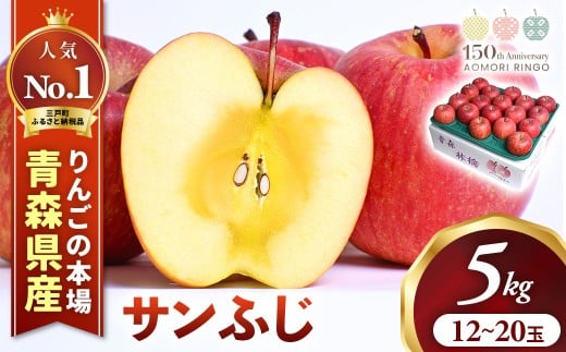 【2025年産・先行予約】★1月中旬以降順次発送予定★ りんご【サンふじ】約5kg（12～20玉） 青森県三戸町産 りんご サンふじ 2025年産 先行予約 サンふじりんご 旬 甘い 青森県三戸町 AK-16-014