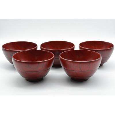 ふるさと納税 海南市 汁椀　茜　5個入り　A-4120