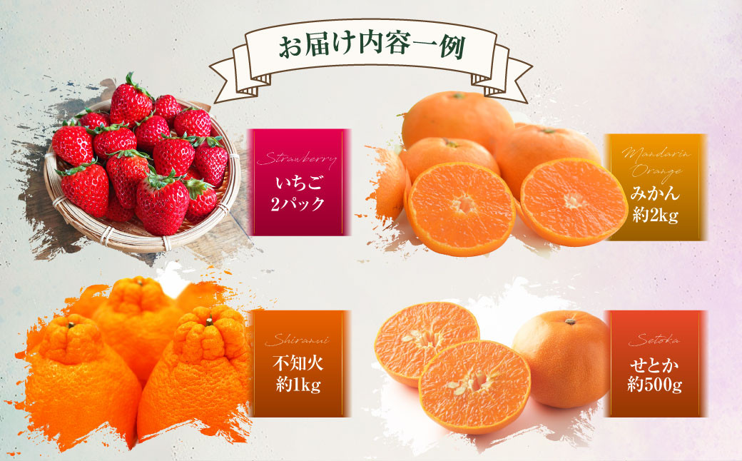 旬のフルーツ定期便 食べ比べセット 季節により厳選した果物を2品目詰め合わせ ／ 果物 くだもの 長崎県 長崎市
