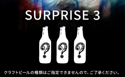 クラフトビール おまかせ3本セット SURPRISE 3 ビール お酒 さけ 瓶 瓶ビール びーる 麦酒 宅飲み 晩酌  クラフトビール 横須賀【GRANDLINE BREWING】 [AKGM005]