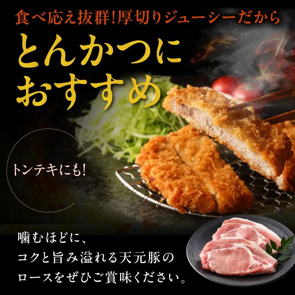 豚肉 天元豚 ロース とんかつ用 1kg