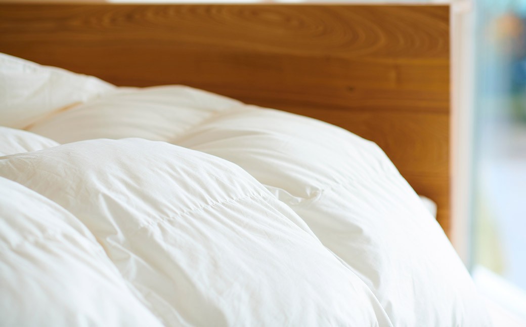 純日本製羽毛布団クイーン ／ 春秋用 （合掛け布団） ／ 和雲アイダーモデル