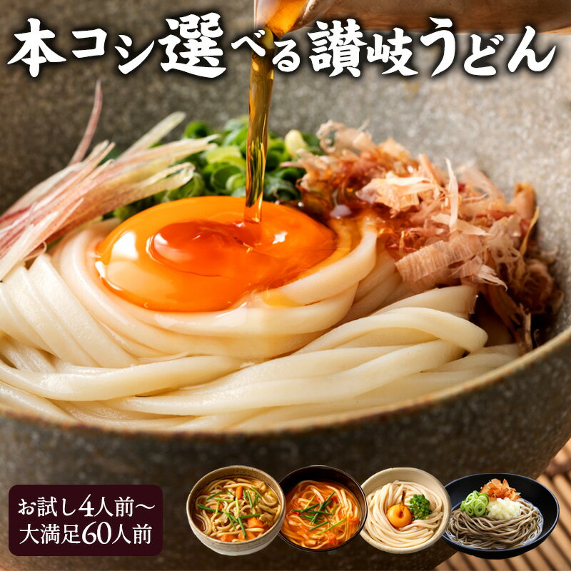 【ふるさと納税】讃岐うどん お家で簡単！ 4つの味から選べる本格うどんセット4食～40食 讃岐うどん カレーうどん キムチうどん 茶ざる [ ギフト うどん 饂飩 三豊市 返礼品 お取り寄せグルメ 食品 1万円以下 10000円以下 3000円 5000円 7000円 10000円 瀬戸内讃岐工房 ]