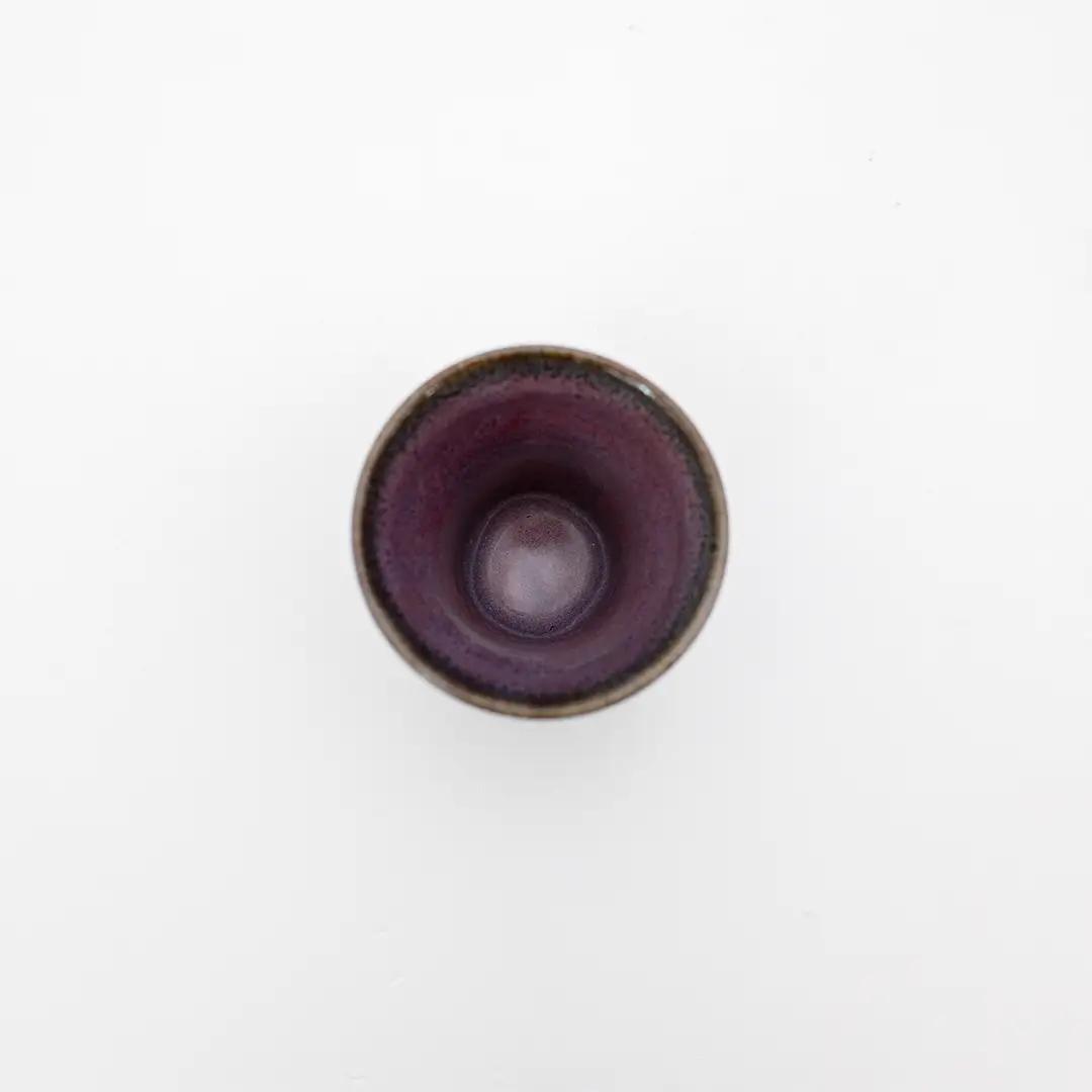 【 燿彩窯変紫焔釉 】 ぐい呑み （ 小野寺裕司 作 ） 径約6.6cm×高さ約6.0cm