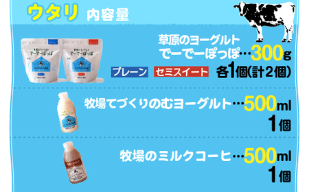 牧場直送ギフト【 ウタリ 】 【 ふるさと納税 人気 おすすめ ランキング ヨーグルト プレーンヨーグルト セミスィートヨーグルト のむヨーグルト 北海道 鹿追町 送料無料 】 SKB013