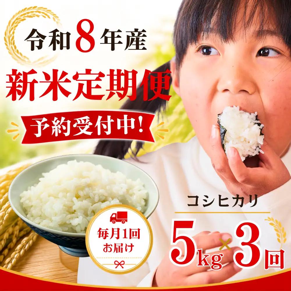 ５年連続完売のお米！ あわくら源流米 コシヒカリ 白米 5kg 【 3回 定期便 】 令和８年産 新米 先行予約 K-af-BFDA