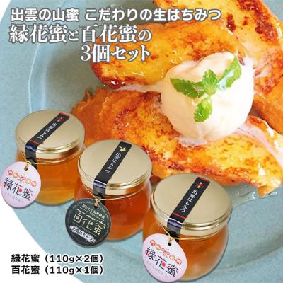ふるさと納税 出雲市 「出雲はちみつ」こだわりの山蜜　縁花蜜と百花蜜の3個セット【1_1-014】