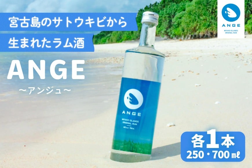 
            DT04　宮古島のサトウキビから生まれたラム酒「ANGE（アンジュ）」250ml・700ml（各1本）
          