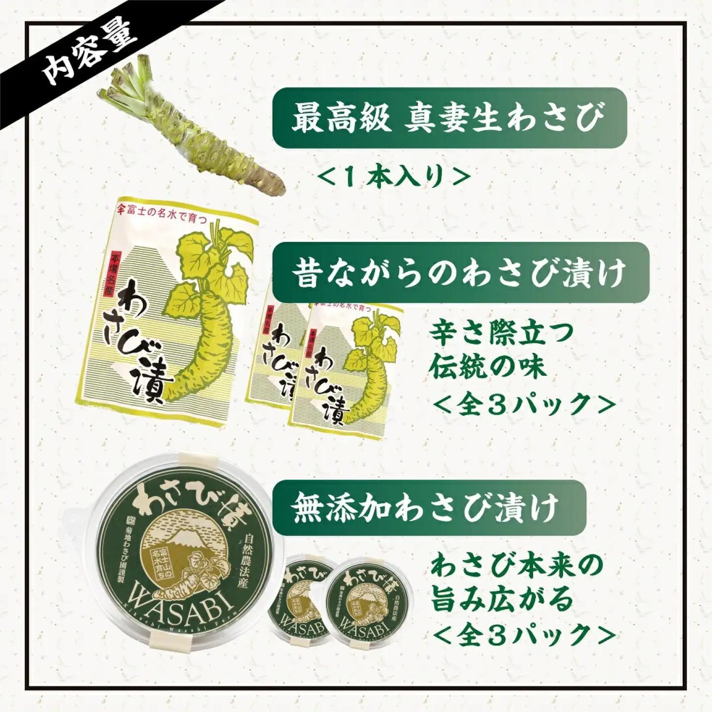 こだわり無農薬わさびセット わさび　ワサビ　山葵