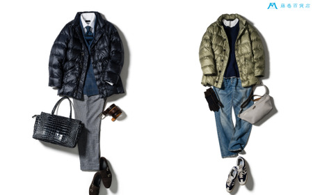 【Lサイズ】【藤巻百貨店】 HOKKAIDO DOWN×CENTENA （ネイビー） 北海道ダウンジャケット ダウンジャケット メンズ レディース アウター コンパクト 超軽量 羽毛 フードなし 男性