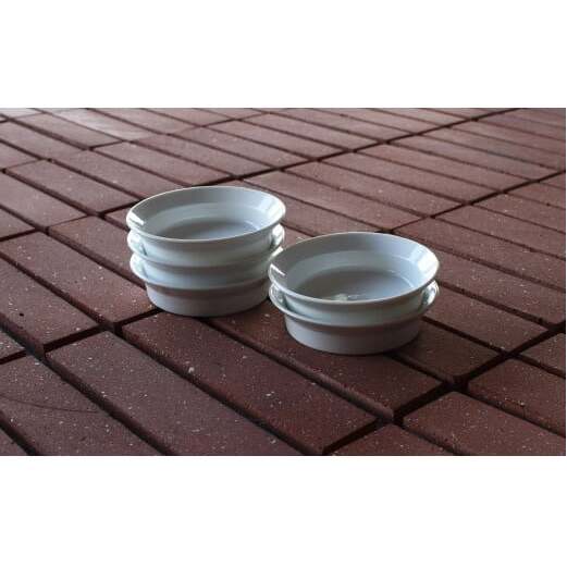 1616/ TY Round Deep Plate 120 White 5枚セット 有田焼 器 皿 ボウル ホワイト 白 A25-412_イメージ2