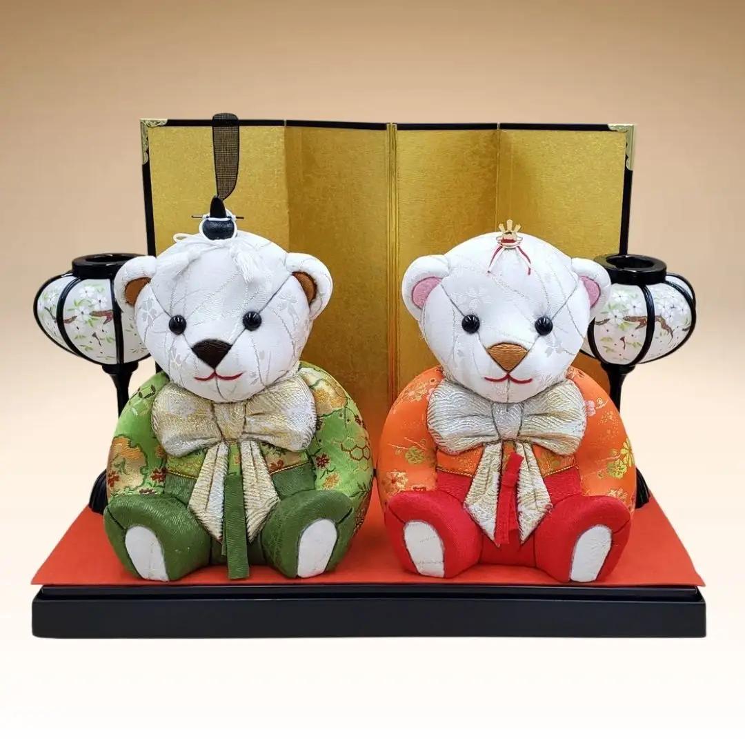 木目込み人形 朱鷺メキベア「雛飾り親王2体セット」 お祝い プレゼント ときめきベア