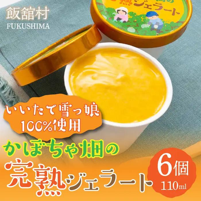 かぼちゃ畑の完熟ジェラート 6個入り  ITTAB001 | ジェラート アイス いいたて雪っ娘かぼちゃ かぼちゃ デザート スイーツ 冷凍 オススメ 福島 飯舘村 |