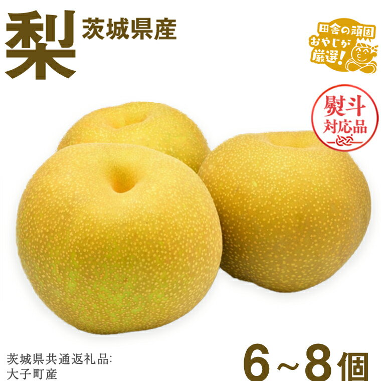 【ふるさと納税】＼ 選べる熨斗対応 ／ 梨 6〜8個 【2025年12月より発送開始】（茨城県共通返礼品 [梨]：大子町産）田舎の頑固おやじが厳選！ 梨 高糖度 ギフト 甘い デザート フルーツ 美味しい