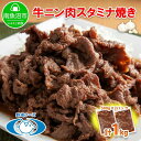 【ふるさと納税】新潟県 南魚沼市 牛ニン肉スタミナ焼き 500g × 2パック 計1kg 野崎フーズ 冷凍 惣菜 簡単 調理 牛肉 にんにく おかず 味付き