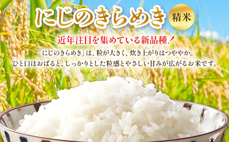 先行予約＜令和8年産 米 にじのきらめき 精米 約5kg＞ 選べる 2026年産 単一原料米 単一米 5キロ ニジノキラメキ お米 コメ こめ 白米 ご飯 ライス りの果樹園 愛媛県 西予市【常温】『