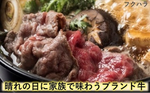 
十勝鹿追産牛肉「とかち晴れ」　モモすき焼き用 350g SKY002
