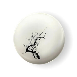 丸小皿  桜 純白（墨桜） ［NF274］