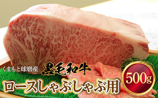 
くまもと球磨産　黒毛和牛(ロースしゃぶしゃぶ用　500g)　先行予約2023年2月下旬より順次出荷予定
