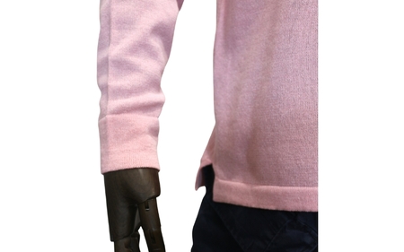 ブリージング丸首長袖プルオーバー ピンク XL |五泉市 プルオーバー