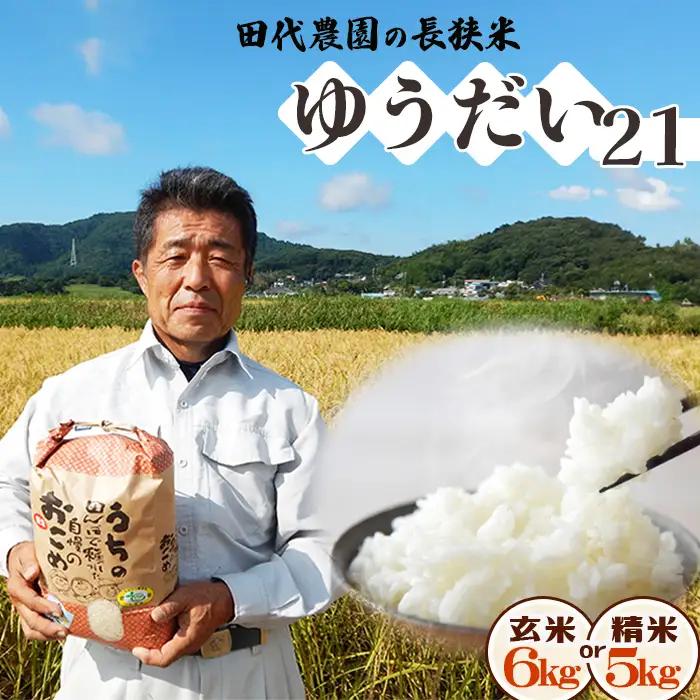 【令和７年産】ちばエコ農産物『長狭米 ゆうだい21（一等米）』【精米５kg】《２週間以内に発送》減農薬 減化学肥料 農家直送 玄米 白米 熟成精米 [田代農園][0015-0075]
