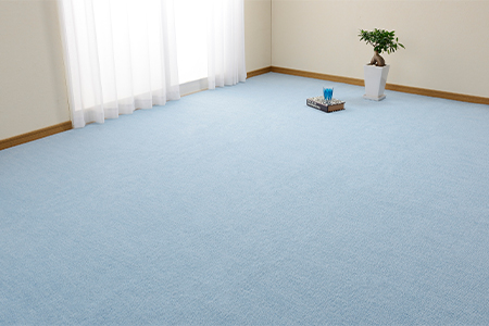 日本製 カーペット 正方形 4.5帖 約261×261cm ブルー 1枚 600016245型 [3826]