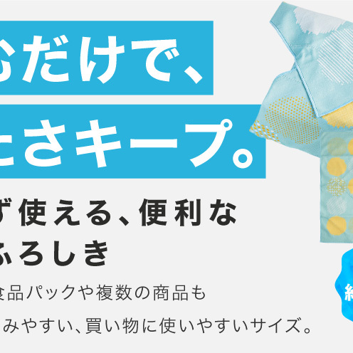ORIBA 保冷ふろしき55（大）ブルーミント【風呂敷 ふろしき 保冷バッグ エコバッグ 日用品 雑貨 鞄 かばん 夏 保冷 ALOHAS】 099H4976_イメージ2