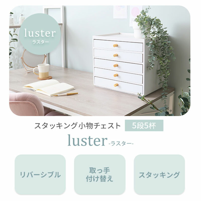 【ふるさと納税】スタッキング小物チェスト luster(ラスター) 5段5杯
