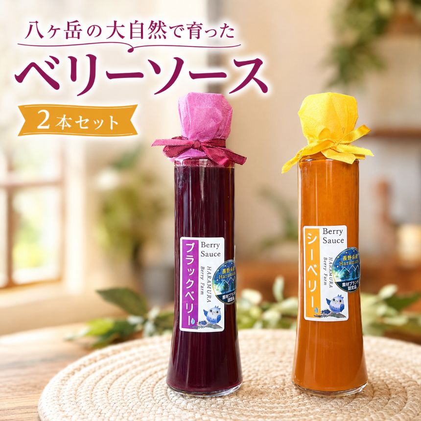 【ふるさと納税】 八ヶ岳 の大自然で育った ブラックベリー & シーベリー ソース 2本 セット | ヨーグルト アイス デザート 甘い 信州 八ヶ岳 長野県 諏訪郡 原村