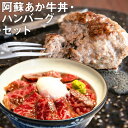 【ふるさと納税】阿蘇あか牛丼と阿蘇あか牛ハンバーグセット ローストビーフ ハンバーグ 2種類 セット あか牛 牛肉 熊本県 冷凍 送料無料