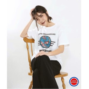 r05-014-007-2 新潟県 小千谷市 マンホール Tシャツ（白） 錦鯉デザイン【Mサイズ】