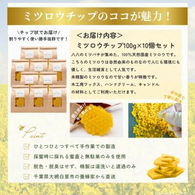 ふるさと納税 大網白里市 千葉県産「未精製ミツロウ」100g×10個 |  | 02