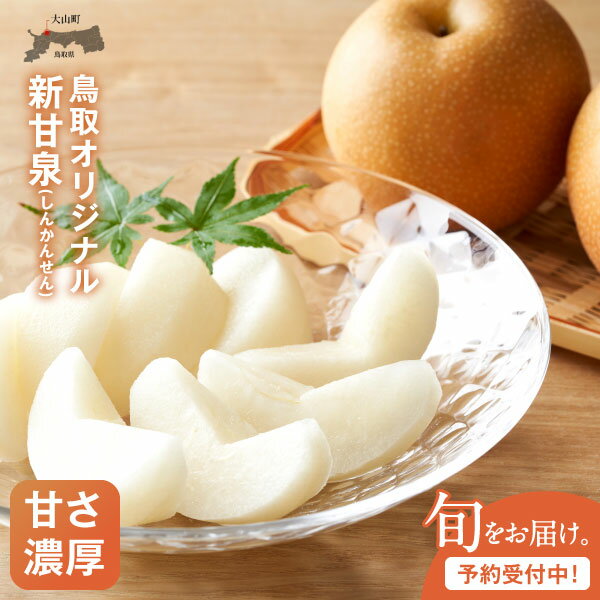 【ふるさと納税】DS-03 新甘泉（しんかんせん）梨 5kg 先行予約 送料無料 鳥取県大山町 鳥取 赤梨 大玉 早生種 なし 国産 訳あり フルーツ 果物 デザート 贈答用 予約 くだもの 旬 デザート おやつ ◆※8月中旬～9月下旬頃に順次発送予定