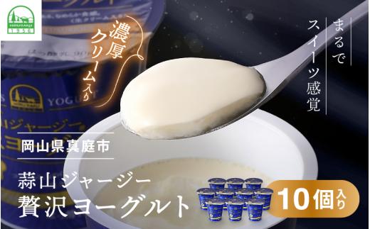 【定期便 月2回×12カ月】 全24回 ヨーグルト 蒜山ジャージー贅沢ヨーグルト(90g)×10個 ご当地ヨーグルトグランプリ金賞 岡山 蒜山 真庭 プレゼント 贈答 セット デザート ギフト 牛乳 