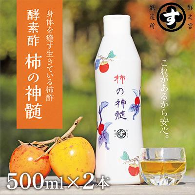 ふるさと納税 香取市 香取市産　酵素酢 柿の神髄　ギフトレギュラーセット　500ml　2本入り
