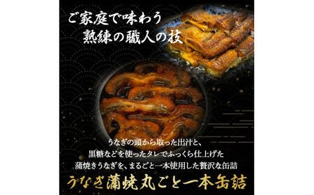 四万十うなぎ 蒲焼き 丸ごと一本缶詰（2本セット） うなぎ缶詰 国産鰻 備蓄 防災食 非常食 ／Esu-123