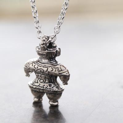 ふるさと納税 山梨県 縄文の神秘を身にまとうSV925製　豆遮光器土偶ネックレス　700-081 |  | 02