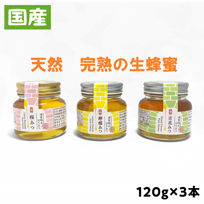 【先行予約】【数量限定】浦賀砲台蜂蜜 3本入り（120g×3本）【ファーマシーガーデン浦賀】 [AKBG001]