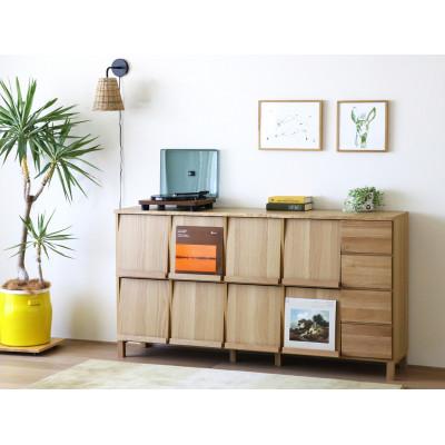 ふるさと納税 筑後市 本棚  レッチェ 180マガジンレコードラック オーク【10年保証】【高野木工】