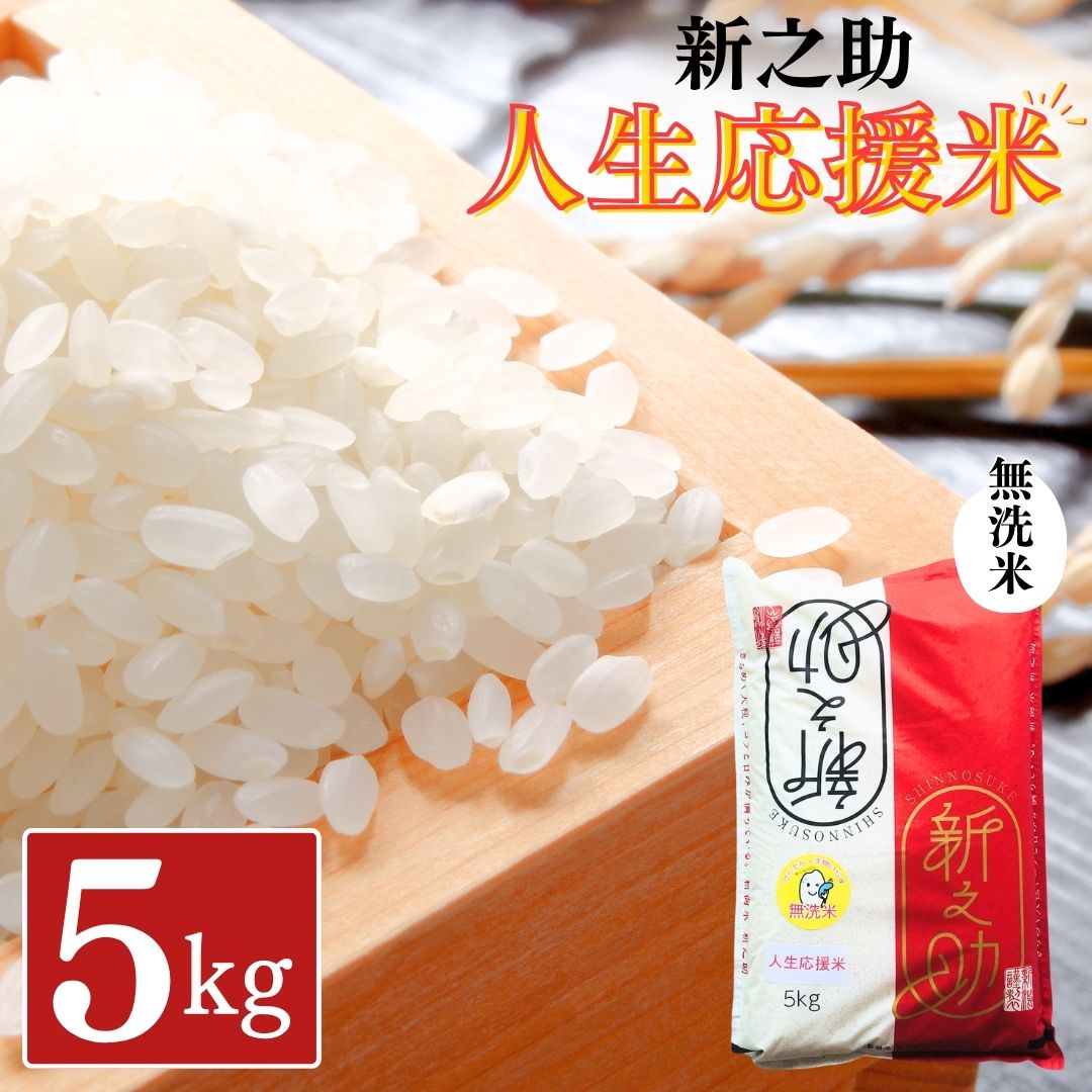 【ふるさと納税】新潟県産 新之助「人生応援米」 無洗米 5kg 令和8年産 しんのすけ 【013S176】