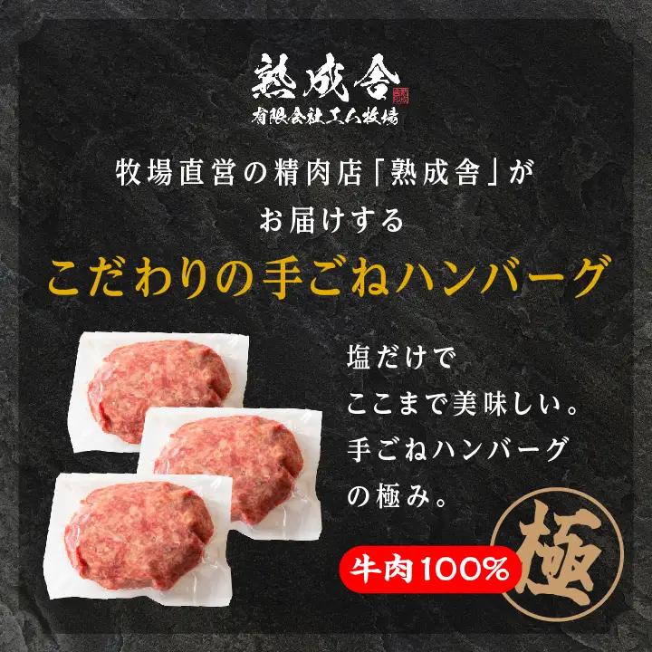 熟成牛 手ごねハンバーグ 900g（150g×6袋）ハンバーグ 国産 牛肉