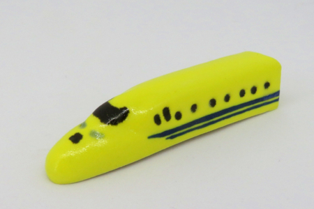 AS005　益子焼　新幹線箸置き　ドクターイエロー