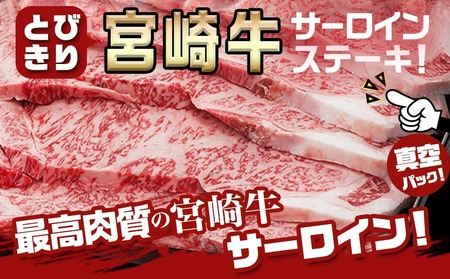 【年内お届け】宮崎牛サーロインステーキ200g×5枚≪2025年12月15日～31日お届け≫_AE-8904-HNY_(都城市) 牛 サーロインステーキ 計1キロ ステーキ カット肉 トップブランド 