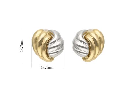 K18/プラチナ コンビデザインピアス 43-6288