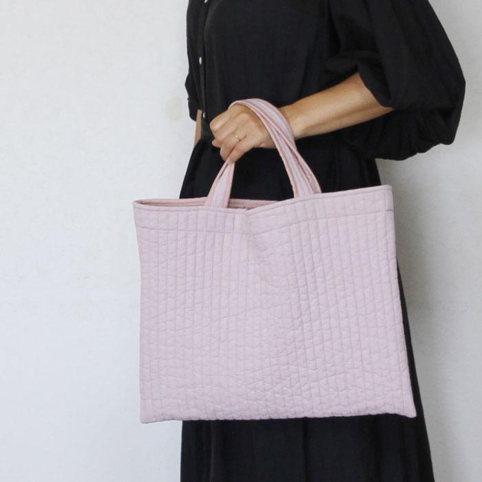 ヌビバッグ　イブル　レッスンバック　キルティング　（デニムブルー）