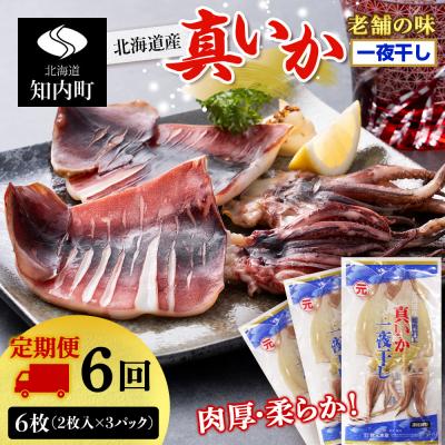 ふるさと納税 知内町 ☆毎月届く☆真いかの一夜干し定期便 全6回<秋元水産>【定期便・頒布会特集】