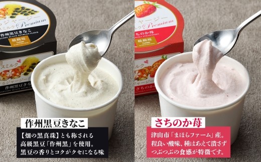 【ジェラート醍醐桜】【熨斗】恋するジャージーPremium3種 （ゴールデンミルク＆作州黒豆きなこ＆さちのか苺）計12個セット / 岡山 真庭 醍醐桜 極上スイーツ 濃厚 プレゼント 贈答 デザート 