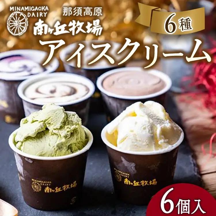 南ヶ丘牧場 アイスクリーム 6個セット 詰合せ 〔B-139〕 | スイーツ アイス 高級アイス 詰め合わせ 乳牛 冷凍 那須町