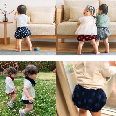 ふるさと納税 福岡市 伝統工芸品“絣”を使った【ちょうちんブルマ】 《福岡市製造》【紺 井桁×アラレ】 GZ02VC01 |  | 03