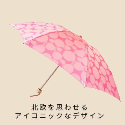 ふるさと納税 都留市 婦人折傘　ノルディックバブル(ピンク)槙田商店の傘職人が作る北欧テイストの日本製晴雨兼用傘 |  | 01